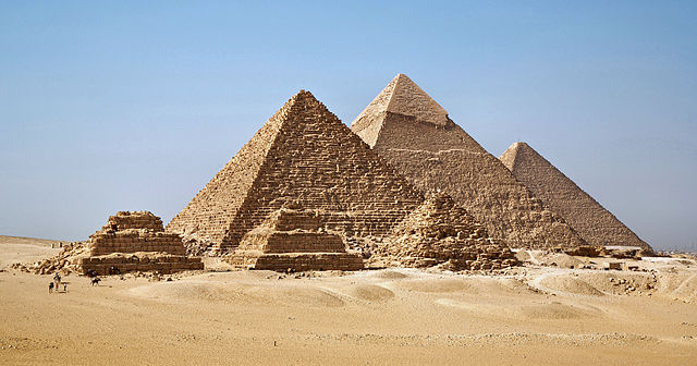 The Egyptian Pyramids at Giza.